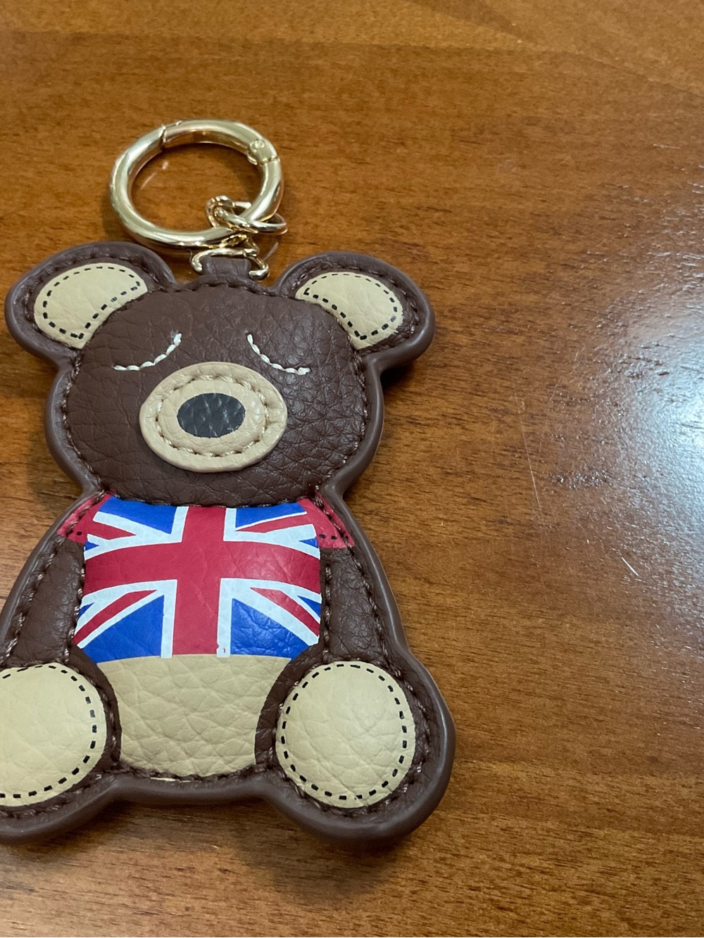 Handbag Charm Brown Bear Keychain with Union Jack NWT - Picture 2 of 4
